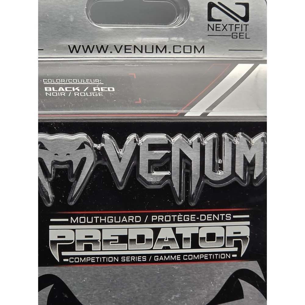 Venum Predator Mouthguard Senior 11+ Black Red Nextfit Gel Case NEW Sealed - Picture 4 of 4